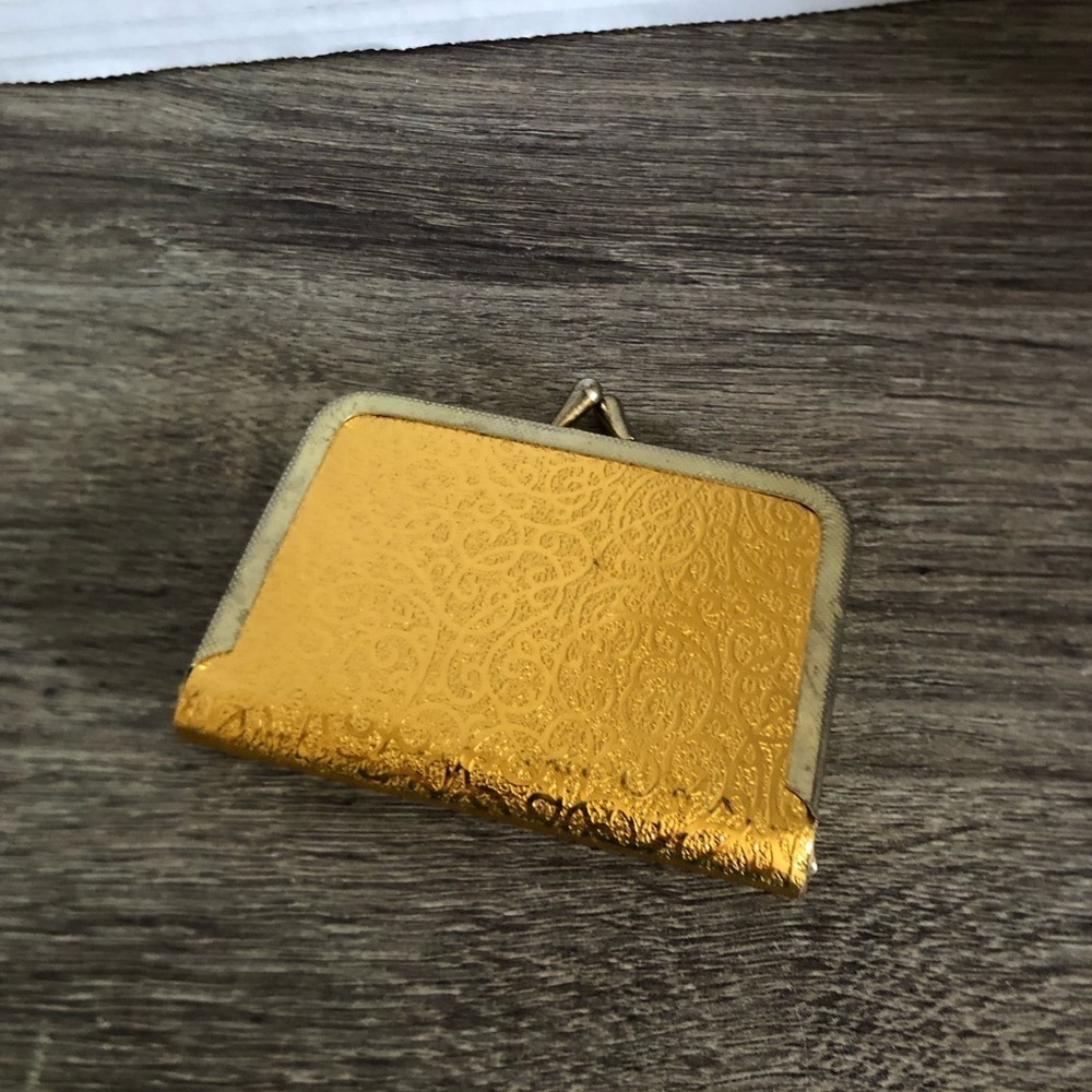 Vtg Gold Embossed Travel Sewing Kit